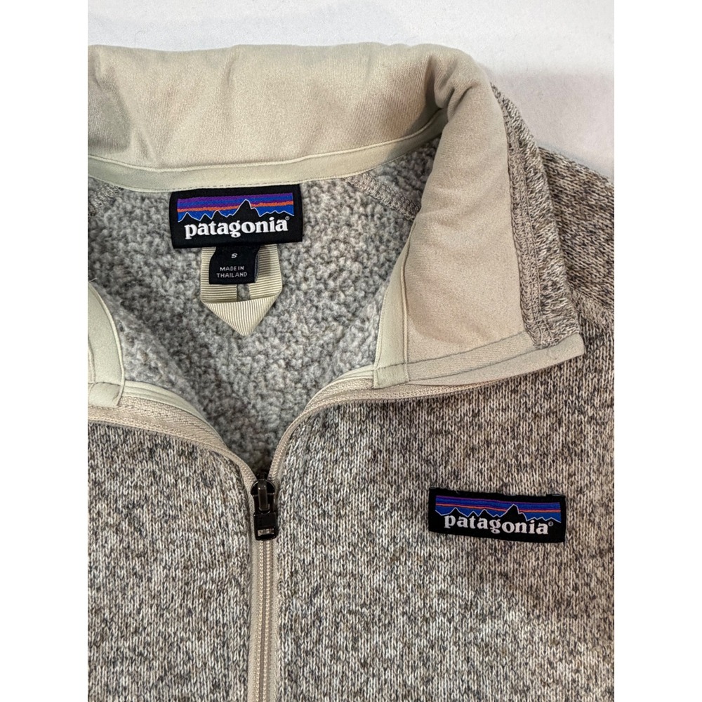 Patagonia Better Sweater 1/4 Zip Pullover Fleece Oatmeal Heather Gray Small - Picture 2 of 4